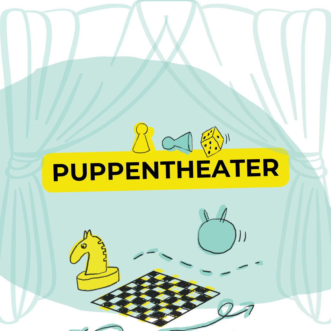 Puppentheater auf autofreier Straße