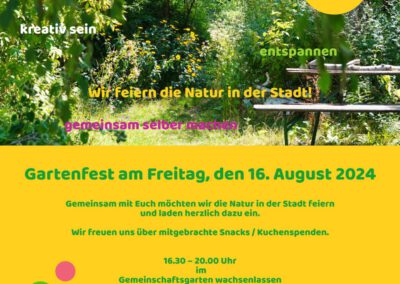 nachhaltiges Gartenfest Flyer